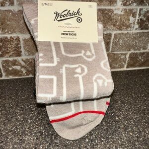 Woolrich x Target Sheep Crew Socks with Red Accents S/M